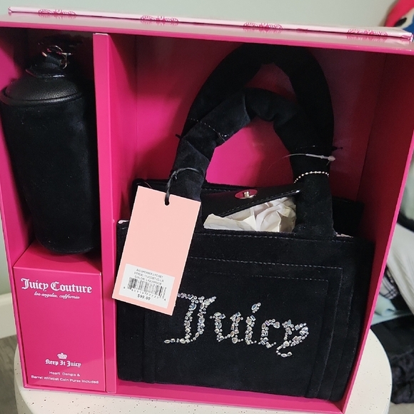 Juicy Couture Black Tote with Crystal Logo - Picture 1 of 4